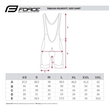 Bibshorts Bib FORCE B51 with padding (black/white) XXL