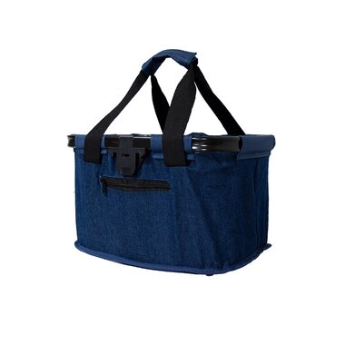 Bike bag on handlebar with quick release connector, out of fabric (blue)