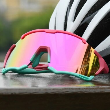 Cycling sunglasses Magicshine VERSATILER Classic (pink/turquoise)