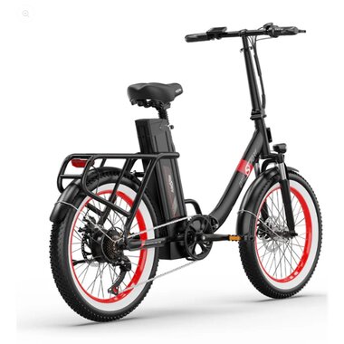 E-bike Huaming OneSport OT16, foldable, 7G 20" (black/red)