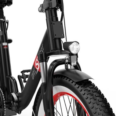 E-bike Huaming OneSport OT16, foldable, 7G 20" (black/red)