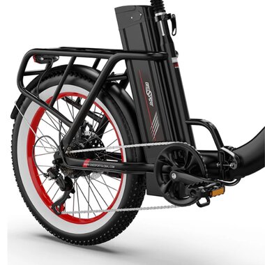 E-bike Huaming OneSport OT16, foldable, 7G 20" (black/red)