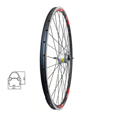 Front wheel 28/29" 36H, Sunstart, v-brakes with dynamo