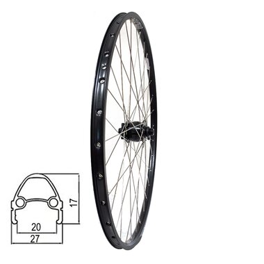 Front wheel 28" YAK3SIX32H, dynamo 6V 3W, disc brakes, Thru Axle