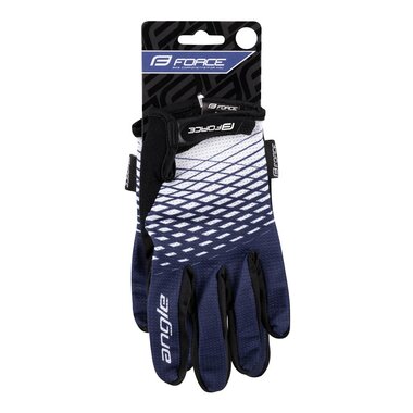 Gloves FORCE Angle (white/blue) M