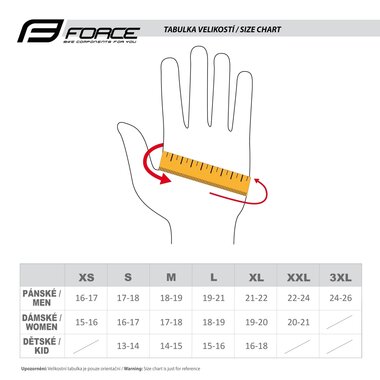 Gloves FORCE LOOK (fluorescent) L