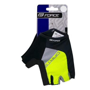 Gloves FORCE Rival (fluorescent/grey) L