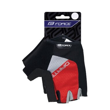 Gloves FORCE Rival (grey/red) L