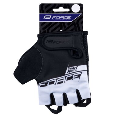 Gloves FORCE SPORT (black/white) M