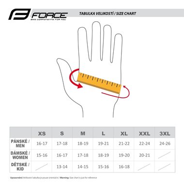 Gloves FORCE Tiger spring/autumn (black) size M