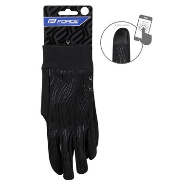 Gloves FORCE Tiger // spring / autumn (black) XL