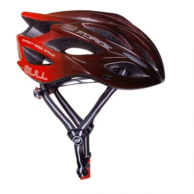 Helmet FORCE Bull Hue S-M, 54 - 58 cm (black/red)