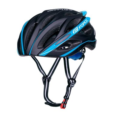 Helmet FORCE BULL, L-XL 58 - 63 cm (black/blue)