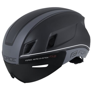 Helmet FORCE Worm, M-L 52 - 59 cm, (grey/black, matte)