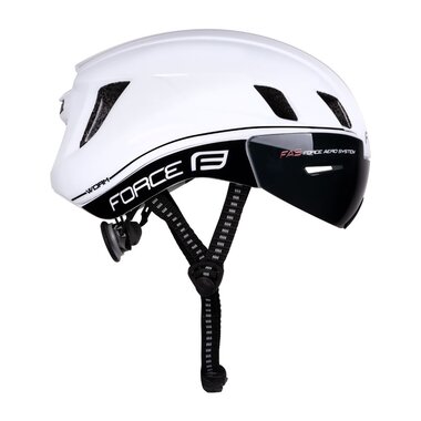 Helmet FORCE WORM, uni-size, 52 - 59 cm (white)