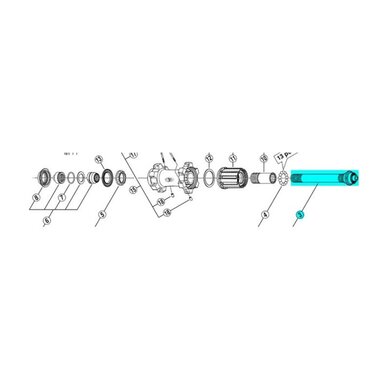 Rear axle SHIMANO FH-M770-S