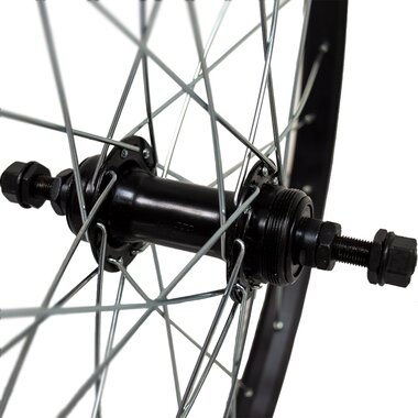 Rear wheel 20", 28H, V-brake, screw-on freewheel