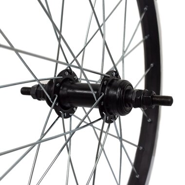 Rear wheel 20" // 28H, V-brake // screw-on freewheel, aluminum, not riveted, nuts