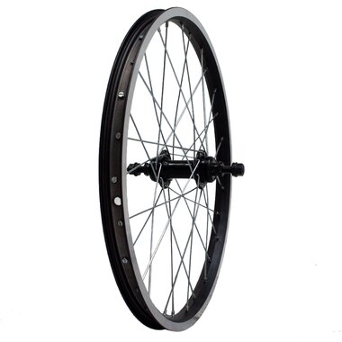 Rear wheel 20", 28H, V-brake, screw-on freewheel