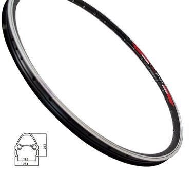 Rim SUNSTART HL20DA-B  // 28/29", 32H, V-brake, double-wall, riveted