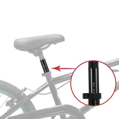 Saddle stand adapter 27.2 - 31.2mm // Alum. (black)