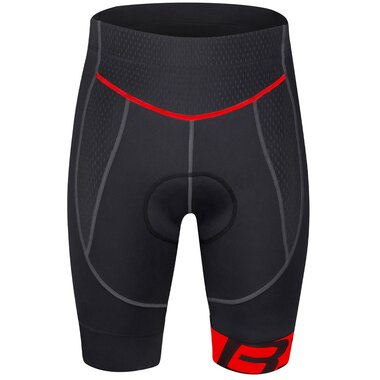 Shorts FORCE B30 with padding (black/red) XXL