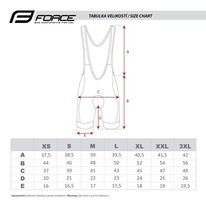 Bibshorts Bib FORCE B51 with padding (black/white) XXL