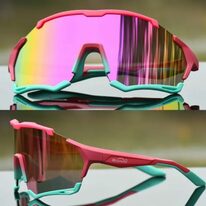 Cycling sunglasses Magicshine VERSATILER Classic (pink/turquoise)