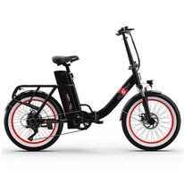 Электровелосипед Huaming OneSport OT16, складной, 7G 20" (чёрный/красный)