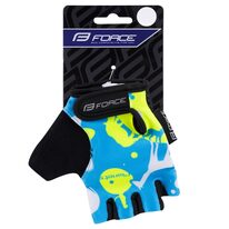 Gloves FORCE PLANETS KID (blue/fluorescent) L