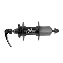 Rear hub FORCE 6D-76 36H 6 bolts, with quick release, cassette (aluminum, black)