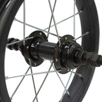 Rear wheel 12" // 16H // screw-on freewheel, aluminum (black)