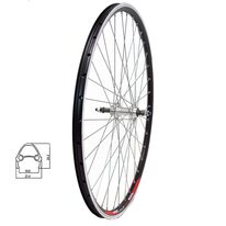 Rear wheel 28/29" HL20DA // V-brake, 36H // screw-on freewheel, nut mounting