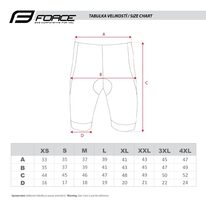 Shorts FORCE B30 with pad (black/fluorescent) M