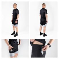 Shorts FORCE STORM with inner shorts (black/grey) XL